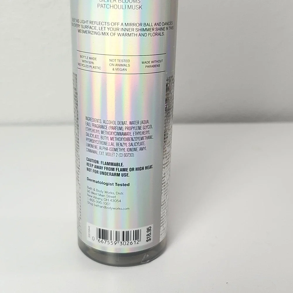 Bath & Body Works Fine Fragrance Mist Women 8 oz Silver Platinum Shimmer Spray